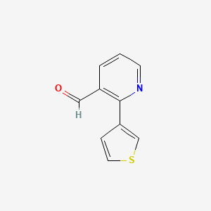 molecular formula C10H7NOS B2634289 2-(3-Thienyl)nicotinaldehyde CAS No. 885950-13-0