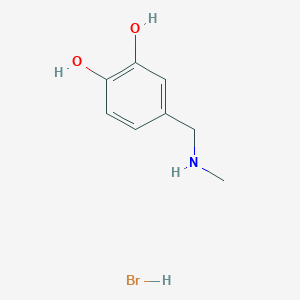 molecular formula C8H12BrNO2 B2634300 4-[(甲基氨基)甲基]邻苯二酚氢溴酸盐 CAS No. 1025423-95-3