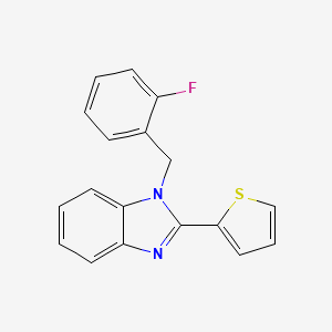 1-[(2-fluorophenyl)methyl]-2-(thiophen-2-yl)-1H-1,3-benzodiazole
