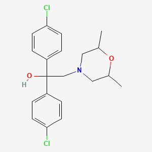 molecular formula C20H23Cl2NO2 B2634305 1,1-双(4-氯苯基)-2-(2,6-二甲基吗啉代)-1-乙醇 CAS No. 477864-67-8