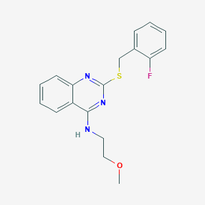 2-((2-fluorobenzyl)thio)-N-(2-methoxyethyl)quinazolin-4-amine