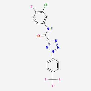 N-(3-chloro-4-fluorophenyl)-2-(4-(trifluoromethyl)phenyl)-2H-tetrazole-5-carboxamide