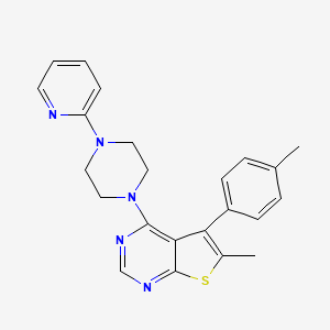 molecular formula C23H23N5S B2634316 6-Methyl-4-(4-(pyridin-2-yl)piperazin-1-yl)-5-(p-tolyl)thieno[2,3-d]pyrimidine CAS No. 670271-00-8