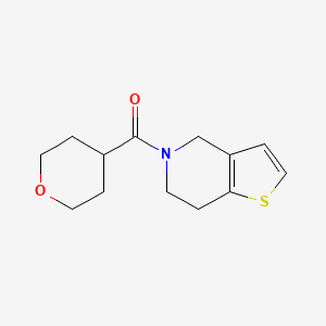 molecular formula C13H17NO2S B2634317 (6,7-dihydrothieno[3,2-c]pyridin-5(4H)-yl)(tetrahydro-2H-pyran-4-yl)methanone CAS No. 2034416-28-7