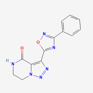 3-(3-phenyl-1,2,4-oxadiazol-5-yl)-6,7-dihydro[1,2,3]triazolo[1,5-a]pyrazin-4(5H)-one