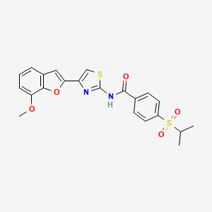 4-(isopropylsulfonyl)-N-(4-(7-methoxybenzofuran-2-yl)thiazol-2-yl)benzamide