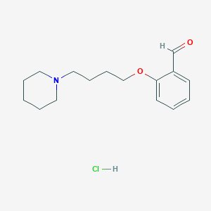 molecular formula C16H24ClNO2 B2634324 2-[4-(1-Piperidinyl)butoxy]benzaldehyde hydrochloride CAS No. 1609407-43-3; 82625-42-1