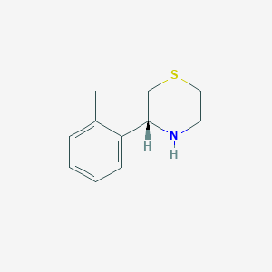 molecular formula C11H15NS B2634329 3-(o-Tolyl)thiomorpholine CAS No. 1342040-71-4