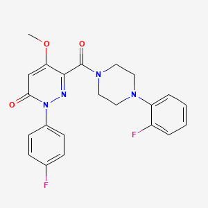 2-(4-fluorophenyl)-6-(4-(2-fluorophenyl)piperazine-1-carbonyl)-5-methoxypyridazin-3(2H)-one
