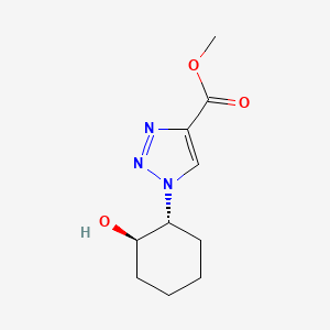 molecular formula C10H15N3O3 B2634340 methyl 1-[2-hydroxycyclohexyl]-1H-1,2,3-triazole-4-carboxylate, trans CAS No. 1820579-39-2
