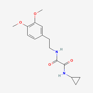 molecular formula C15H20N2O4 B2634346 N'-cyclopropyl-N-[2-(3,4-dimethoxyphenyl)ethyl]oxamide CAS No. 425628-04-2