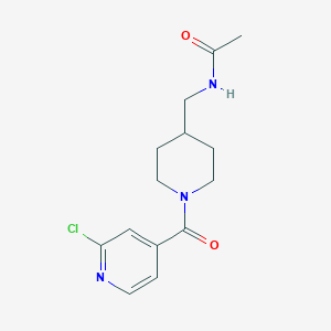 N-{[1-(2-chloropyridine-4-carbonyl)piperidin-4-yl]methyl}acetamide