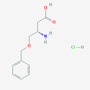 molecular formula C11H16ClNO3 B2634352 (3S)-3-amino-4-(benzyloxy)butanoic acid hydrochloride CAS No. 2225126-96-3