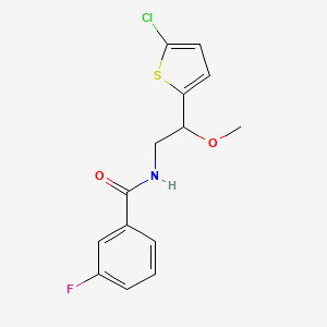 N-[2-(5-chlorothiophen-2-yl)-2-methoxyethyl]-3-fluorobenzamide