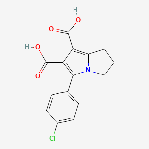 5-(4-chlorophenyl)-2,3-dihydro-1H-pyrrolizine-6,7-dicarboxylic acid
