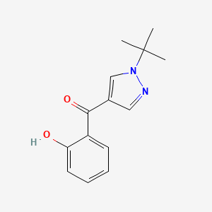 molecular formula C14H16N2O2 B2634368 [1-(叔丁基)-1H-吡唑-4-基](2-羟基苯基)甲酮 CAS No. 948551-18-6