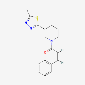 molecular formula C17H19N3OS B2634370 (Z)-1-(3-(5-methyl-1,3,4-thiadiazol-2-yl)piperidin-1-yl)-3-phenylprop-2-en-1-one CAS No. 1105202-22-9
