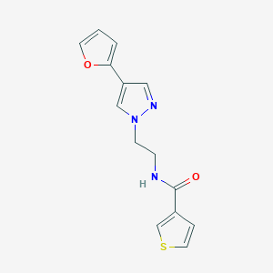 N-(2-(4-(furan-2-yl)-1H-pyrazol-1-yl)ethyl)thiophene-3-carboxamide