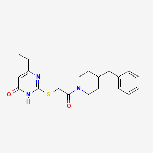 2-((2-(4-benzylpiperidin-1-yl)-2-oxoethyl)thio)-6-ethylpyrimidin-4(3H)-one
