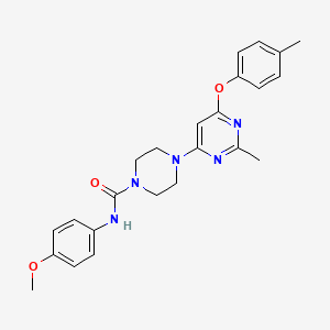 molecular formula C24H27N5O3 B2634383 N-(4-甲氧基苯基)-4-(2-甲基-6-(对甲苯氧基)嘧啶-4-基)哌嗪-1-甲酰胺 CAS No. 946232-21-9