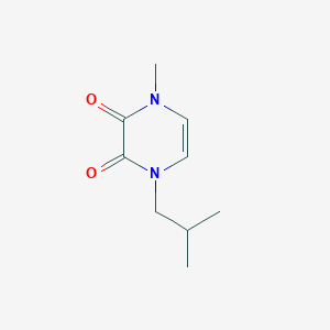 molecular formula C9H14N2O2 B2634392 1-Methyl-4-(2-methylpropyl)pyrazine-2,3-dione CAS No. 2380095-75-8