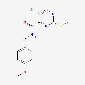 5-chloro-N-(4-methoxybenzyl)-2-(methylsulfanyl)pyrimidine-4-carboxamide