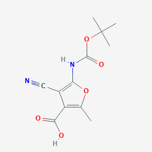 4-Cyano-2-methyl-5-[(2-methylpropan-2-yl)oxycarbonylamino]furan-3-carboxylic acid