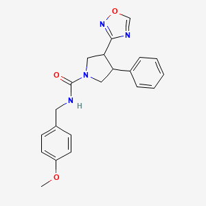 N-(4-methoxybenzyl)-3-(1,2,4-oxadiazol-3-yl)-4-phenylpyrrolidine-1-carboxamide