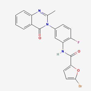 molecular formula C20H13BrFN3O3 B2634416 5-bromo-N-(2-fluoro-5-(2-methyl-4-oxoquinazolin-3(4H)-yl)phenyl)furan-2-carboxamide CAS No. 899969-67-6