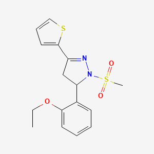 3-(2-Ethoxyphenyl)-2-methylsulfonyl-5-thiophen-2-yl-3,4-dihydropyrazole