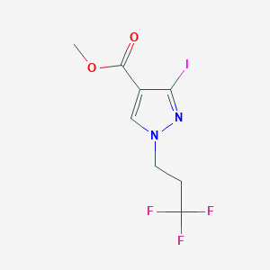 molecular formula C8H8F3IN2O2 B2634420 Methyl 3-iodo-1-(3,3,3-trifluoropropyl)-1H-pyrazole-4-carboxylate CAS No. 1946818-42-3