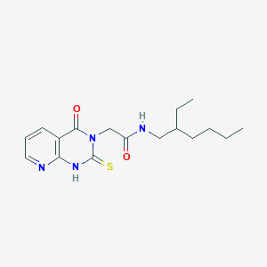 molecular formula C17H24N4O2S B2634421 N-(2-ethylhexyl)-2-(4-oxo-2-thioxo-1,4-dihydropyrido[2,3-d]pyrimidin-3(2H)-yl)acetamide CAS No. 688793-68-2