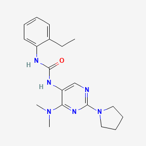 1-(4-(Dimethylamino)-2-(pyrrolidin-1-yl)pyrimidin-5-yl)-3-(2-ethylphenyl)urea
