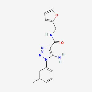 5-amino-N-(furan-2-ylmethyl)-1-(3-methylphenyl)triazole-4-carboxamide