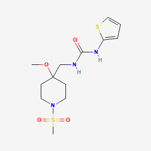 1-[(1-Methanesulfonyl-4-methoxypiperidin-4-yl)methyl]-3-(thiophen-2-yl)urea