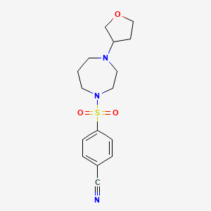 4-((4-(Tetrahydrofuran-3-yl)-1,4-diazepan-1-yl)sulfonyl)benzonitrile