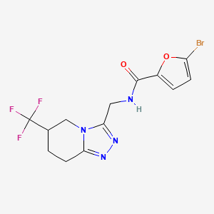 5-bromo-N-((6-(trifluoromethyl)-5,6,7,8-tetrahydro-[1,2,4]triazolo[4,3-a]pyridin-3-yl)methyl)furan-2-carboxamide