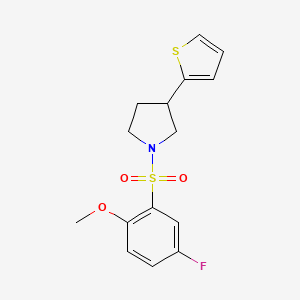 1-((5-Fluoro-2-methoxyphenyl)sulfonyl)-3-(thiophen-2-yl)pyrrolidine