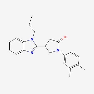1-(3,4-Dimethylphenyl)-4-(1-propylbenzimidazol-2-yl)pyrrolidin-2-one