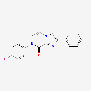 molecular formula C18H12FN3O B2634458 7-(4-Fluorophenyl)-2-phenylimidazo[1,2-A]pyrazin-8-one CAS No. 1358311-12-2