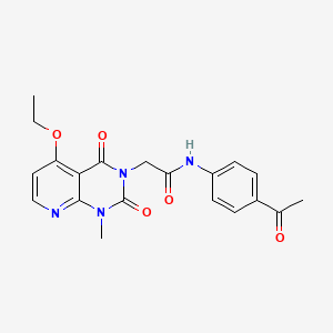 molecular formula C20H20N4O5 B2634462 N-(4-acetylphenyl)-2-(5-ethoxy-1-methyl-2,4-dioxo-1,2-dihydropyrido[2,3-d]pyrimidin-3(4H)-yl)acetamide CAS No. 1005298-94-1