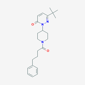 molecular formula C23H31N3O2 B2634463 6-Tert-butyl-2-[1-(4-phenylbutanoyl)piperidin-4-yl]pyridazin-3-one CAS No. 2309729-22-2