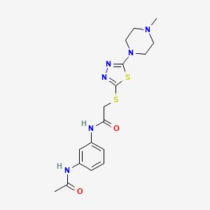 N-(3-acetamidophenyl)-2-((5-(4-methylpiperazin-1-yl)-1,3,4-thiadiazol-2-yl)thio)acetamide