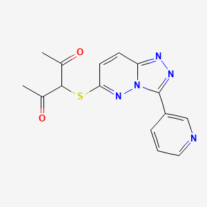 molecular formula C15H13N5O2S B2634482 3-((3-(Pyridin-3-yl)-[1,2,4]triazolo[4,3-b]pyridazin-6-yl)thio)pentane-2,4-dione CAS No. 868969-42-0