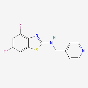 molecular formula C13H9F2N3S B2634485 4,6-difluoro-N-(pyridin-4-ylmethyl)benzo[d]thiazol-2-amine CAS No. 1219845-00-7