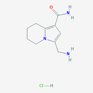 3-(Aminomethyl)-5,6,7,8-tetrahydroindolizine-1-carboxamide hydrochloride