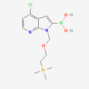 (4-chloro-1-{[2-(trimethylsilyl)ethoxy]methyl}-1H-pyrrolo[2,3-b]pyridin-2-yl)boronic acid