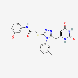 2-((5-((2,6-dioxo-1,2,3,6-tetrahydropyrimidin-4-yl)methyl)-4-(m-tolyl)-4H-1,2,4-triazol-3-yl)thio)-N-(3-methoxyphenyl)acetamide