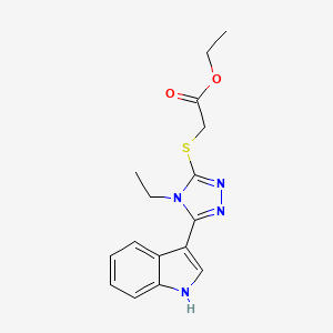 ethyl 2-((4-ethyl-5-(1H-indol-3-yl)-4H-1,2,4-triazol-3-yl)thio)acetate