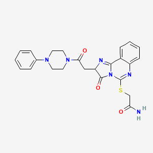 2-({3-oxo-2-[2-oxo-2-(4-phenylpiperazin-1-yl)ethyl]-2H,3H-imidazo[1,2-c]quinazolin-5-yl}sulfanyl)acetamide